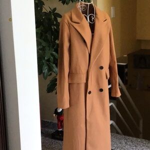 NWOT Double breasted tan coat